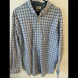 Haggar Stretch men XL Long Sl. Button down shirt